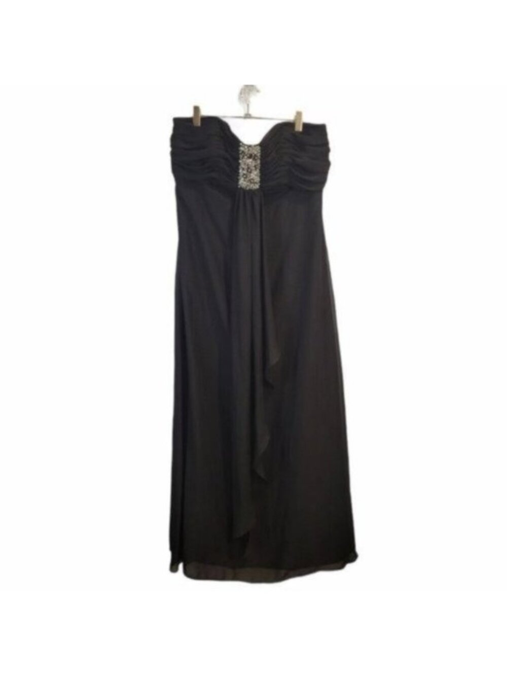 Jordan | Strapless Empire Chiffon A-Line Prom Bridesmaid Dress Black